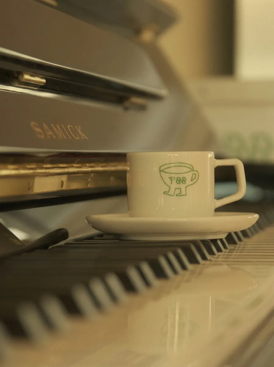 Espresso i en P88 kop på Papirøen